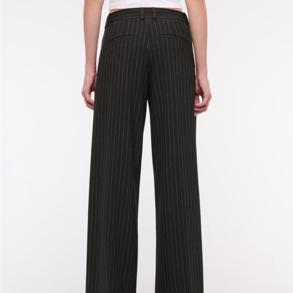 Abercrombie & Fitch womens grey tailored wide leg pant - Picture 2 of 5